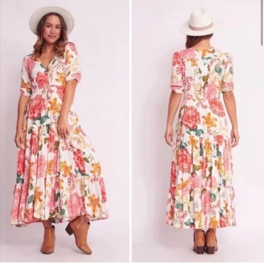 ABEL The Label Osaka Garden Party High-Low Maxi Dress – Size Medium